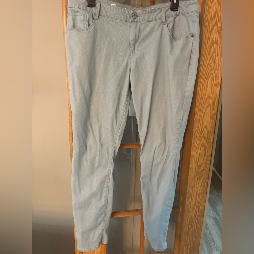 Blue Sparkle linen jeans